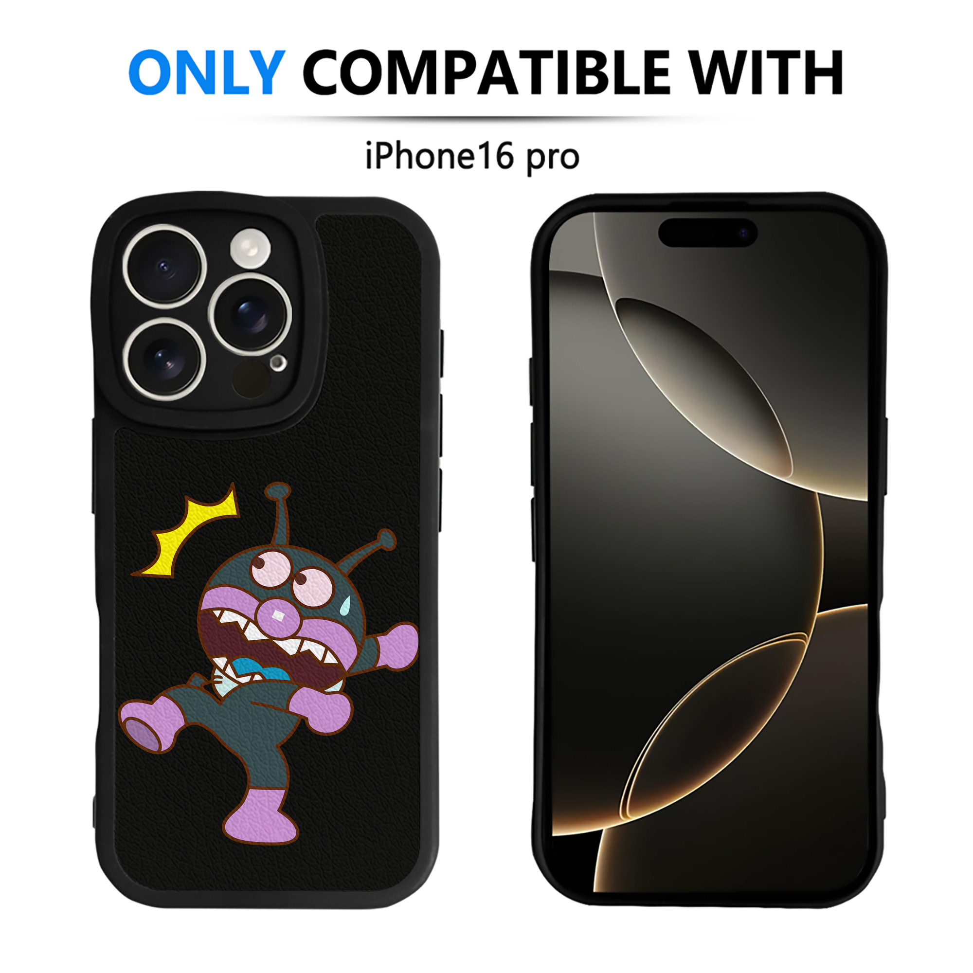 （画像用） アンパンマン Anpanman 【iPhone 16シリーズ対応】シリコンスマホケース（レザー調） 材質：シリコン